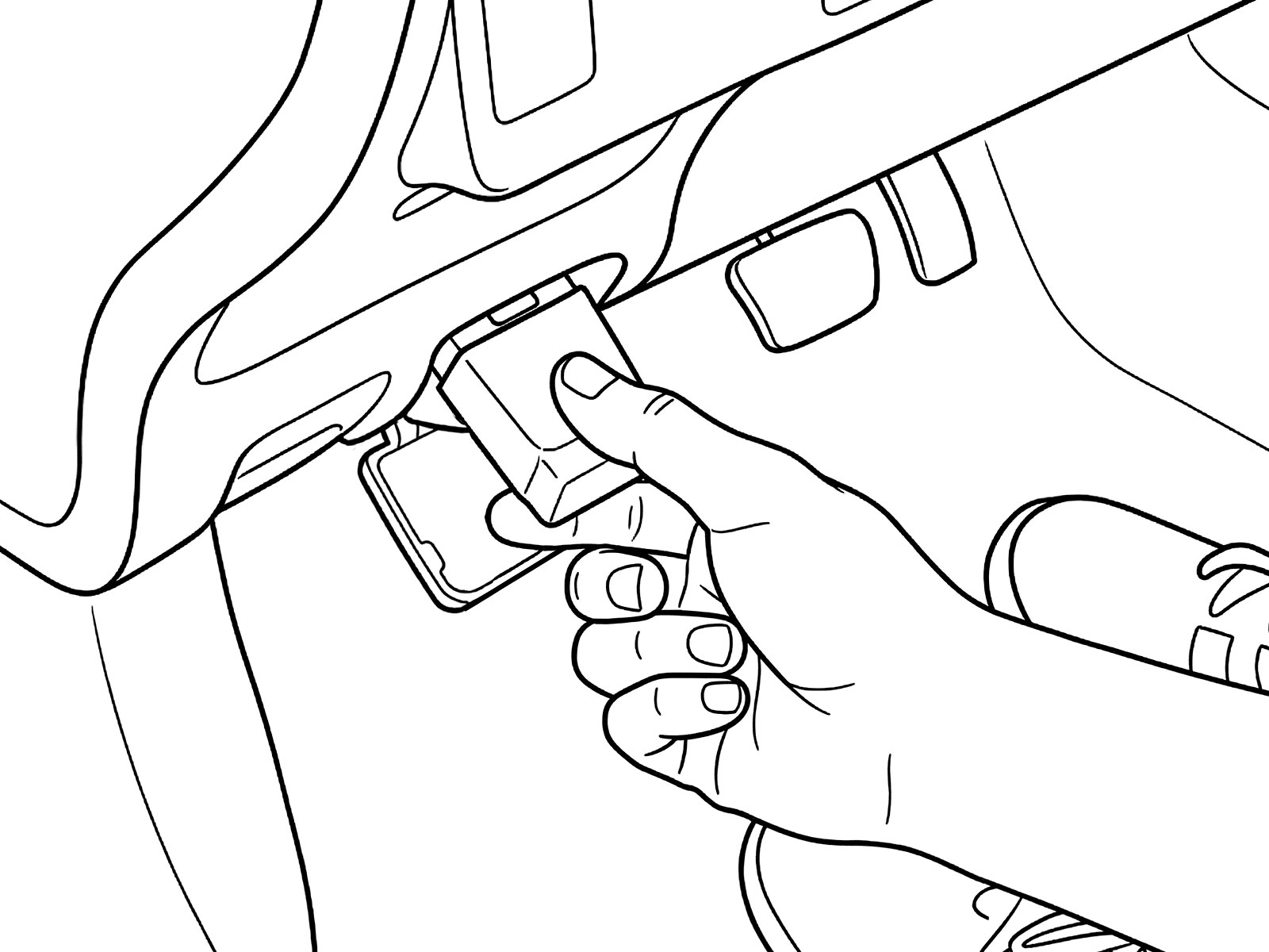 Locating the OBD-II port under the dashboard